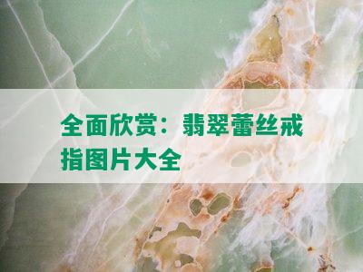 全面欣赏：翡翠蕾丝戒指图片大全