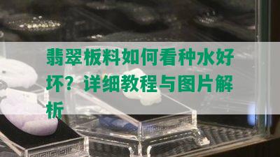 翡翠板料如何看种水好坏？详细教程与图片解析