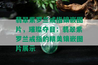 翡翠紫罗兰戒指镶嵌图片，璀璨夺目：翡翠紫罗兰戒指的精美镶嵌图片展示