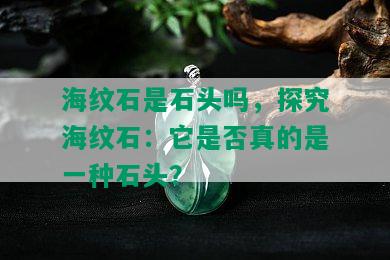 海纹石是石头吗，探究海纹石：它是否真的是一种石头？