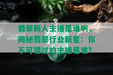 翡翠新人主播是谁啊，揭秘翡翠行业新星：你不可错过的主播是谁？