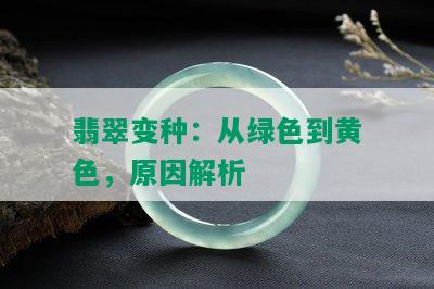 翡翠变种：从绿色到黄色，原因解析