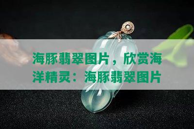 海豚翡翠图片，欣赏海洋精灵：海豚翡翠图片