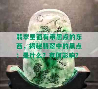 翡翠里面有带黑点的东西，揭秘翡翠中的黑点：是什么？有何影响？