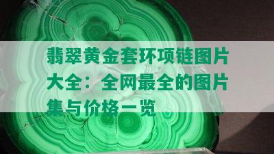 翡翠黄金套环项链图片大全：全网最全的图片集与价格一览