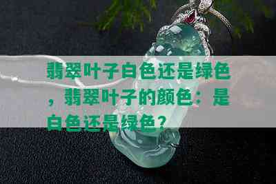 翡翠叶子白色还是绿色，翡翠叶子的颜色：是白色还是绿色？