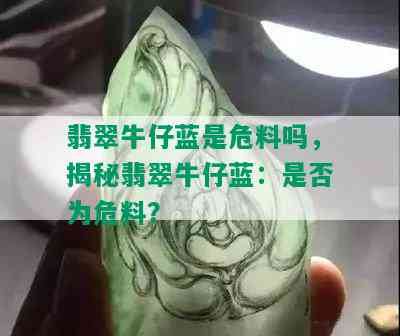 翡翠牛仔蓝是危料吗，揭秘翡翠牛仔蓝：是否为危料？