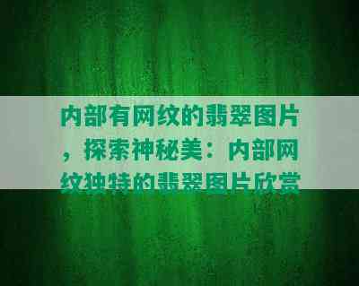 内部有网纹的翡翠图片，探索神秘美：内部网纹独特的翡翠图片欣赏