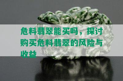 危料翡翠能买吗，探讨购买危料翡翠的风险与收益