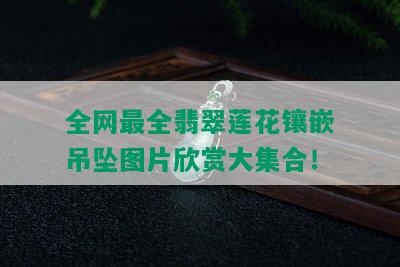 全网最全翡翠莲花镶嵌吊坠图片欣赏大集合！