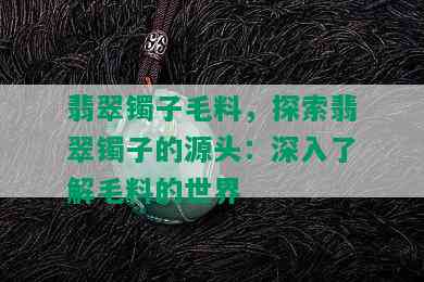 翡翠镯子毛料，探索翡翠镯子的源头：深入了解毛料的世界