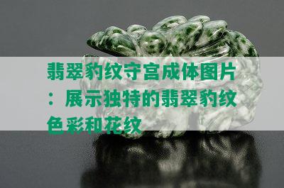 翡翠豹纹守宫成体图片：展示独特的翡翠豹纹色彩和花纹