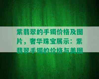 紫翡翠的手镯价格及图片，奢华珠宝展示：紫翡翠手镯的价格与美图