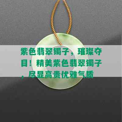 紫色翡翠镯子，璀璨夺目！精美紫色翡翠镯子，尽显高贵优雅气质