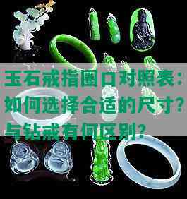 玉石戒指圈口对照表：如何选择合适的尺寸？与钻戒有何区别？