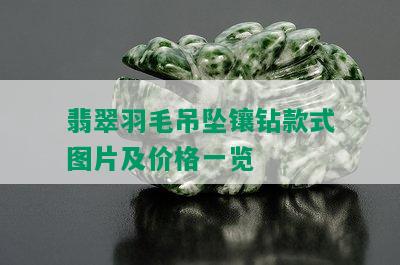 翡翠羽毛吊坠镶钻款式图片及价格一览