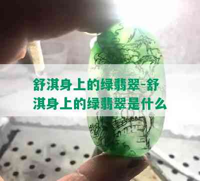 舒淇身上的绿翡翠-舒淇身上的绿翡翠是什么