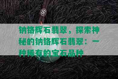 钠铬辉石翡翠，探索神秘的钠铬辉石翡翠：一种稀有的宝石品种