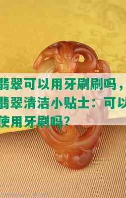 翡翠可以用牙刷刷吗，翡翠清洁小贴士：可以使用牙刷吗？