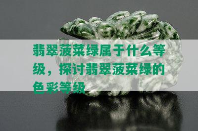 翡翠菠菜绿属于什么等级，探讨翡翠菠菜绿的色彩等级