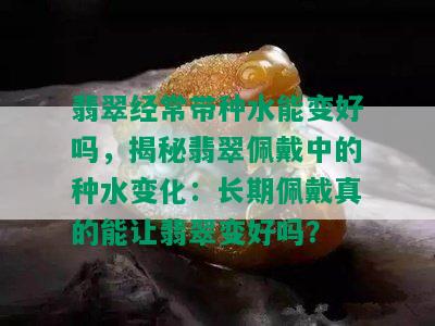 翡翠经常带种水能变好吗，揭秘翡翠佩戴中的种水变化：长期佩戴真的能让翡翠变好吗？