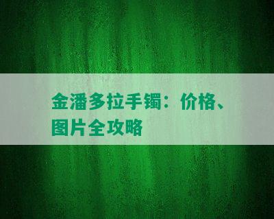 金潘多拉手镯：价格、图片全攻略