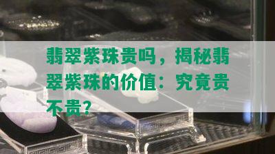 翡翠紫珠贵吗，揭秘翡翠紫珠的价值：究竟贵不贵？