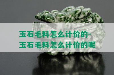 玉石毛料怎么计价的-玉石毛料怎么计价的呢