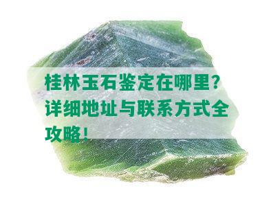 桂林玉石鉴定在哪里？详细地址与联系方式全攻略！