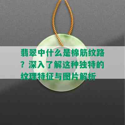 翡翠中什么是棉筋纹路？深入了解这种独特的纹理特征与图片解析