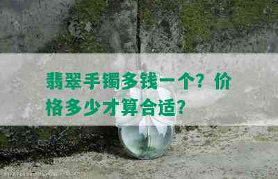 翡翠手镯多钱一个？价格多少才算合适？