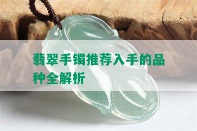 翡翠手镯推荐入手的品种全解析