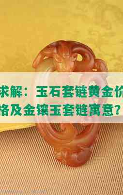 求解：玉石套链黄金价格及金镶玉套链寓意？