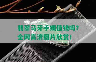 翡翠马牙手镯值钱吗？全网高清图片欣赏！