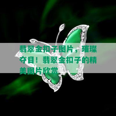 翡翠金扣子图片，璀璨夺目！翡翠金扣子的精美图片欣赏