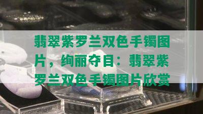 翡翠紫罗兰双色手镯图片，绚丽夺目：翡翠紫罗兰双色手镯图片欣赏