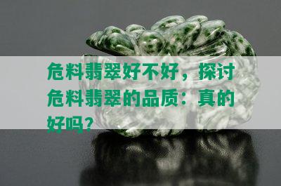 危料翡翠好不好，探讨危料翡翠的品质：真的好吗？