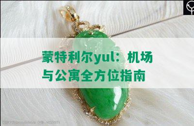 蒙特利尔yul：机场与公寓全方位指南