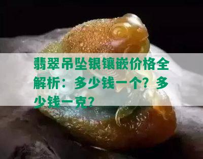 翡翠吊坠银镶嵌价格全解析：多少钱一个？多少钱一克？