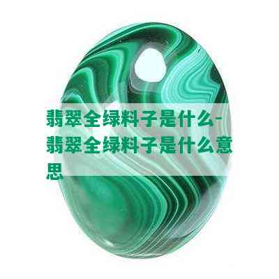 翡翠全绿料子是什么-翡翠全绿料子是什么意思