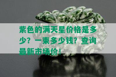 紫色的满天星价格是多少？一束多少钱？查询最新市场价！