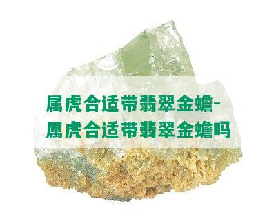 属虎合适带翡翠金蟾-属虎合适带翡翠金蟾吗