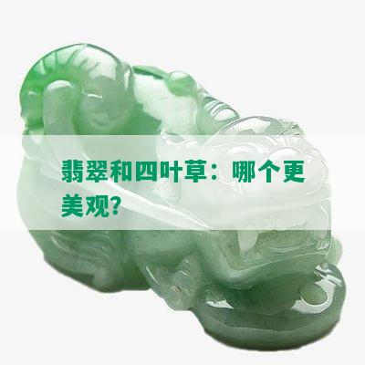 翡翠和四叶草：哪个更美观？