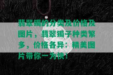 翡翠镯的分类及价格及图片，翡翠镯子种类繁多，价格各异：精美图片带你一为快！