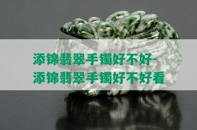 添锦翡翠手镯好不好-添锦翡翠手镯好不好看