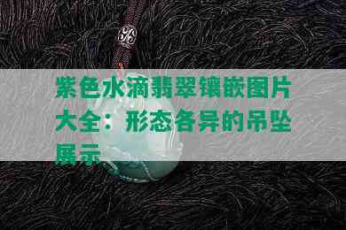 紫色水滴翡翠镶嵌图片大全：形态各异的吊坠展示