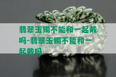 翡翠玉镯不能和一起戴吗-翡翠玉镯不能和一起戴吗