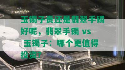 玉镯子贵还是翡翠手镯好呢，翡翠手镯 vs 玉镯子：哪个更值得投资？