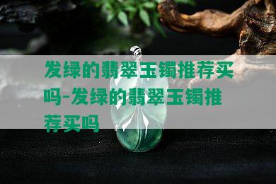 发绿的翡翠玉镯推荐买吗-发绿的翡翠玉镯推荐买吗