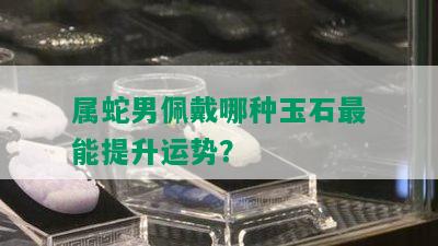 属蛇男佩戴哪种玉石最能提升运势？